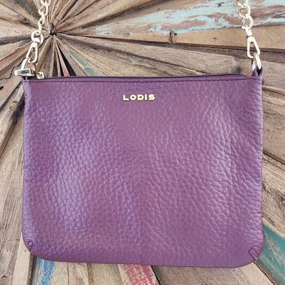 Lodis mauve/purple Leather messenger/crossbody/shoulder/clutch transformer bag - Picture 4 of 13